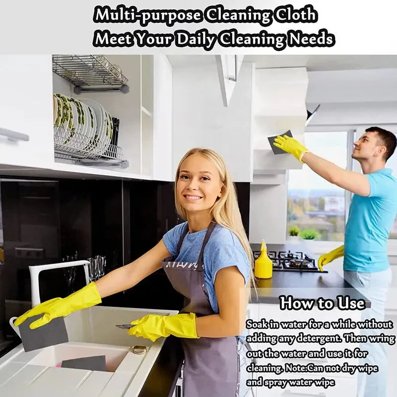 New Thickened Magic Cleaning Cloth Microfiber Glass Clean Towel Reusable Washable Lint-Free Cleaning Rags for Kitchen Glass Car