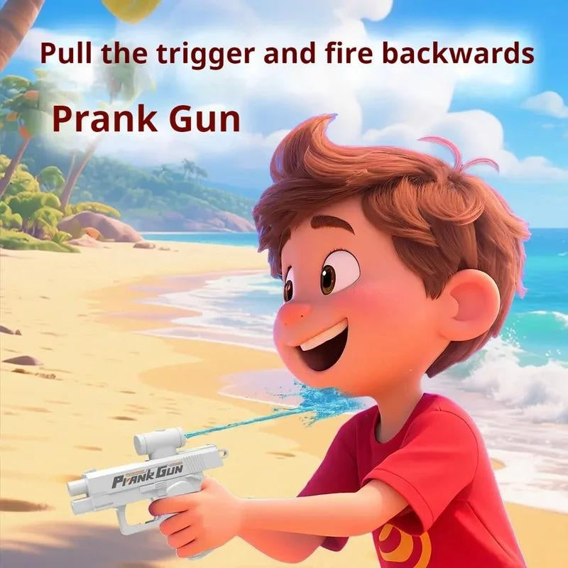 Summer New Creative Double Sided Reverse Water Spray Gun Trick Tactics Double Directional Water Spray Mini Water Play Gun Toy